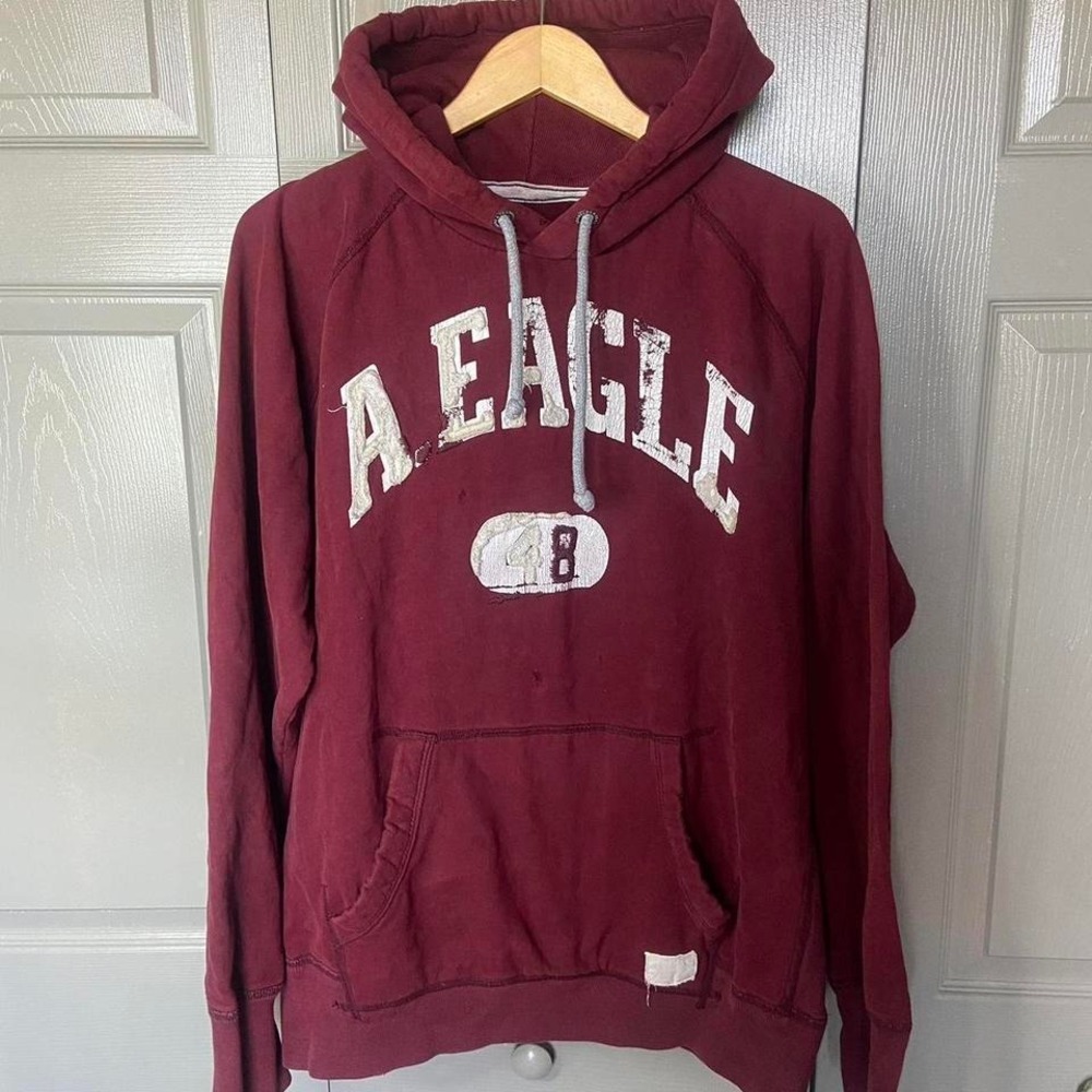 American eagle hoodie Great overall condition size XL red‎ pullover preppy